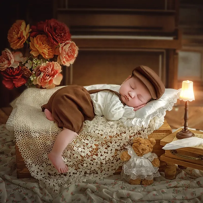 Vintage Wedding Girl Boy Theme Set - Newborn Photography Props - Image 2